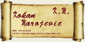 Kokan Marojević vizit kartica